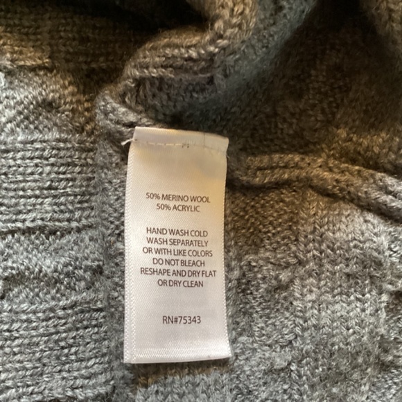 Gray Cable Knit Wool/Mix Sweater - Picture 5 of 5